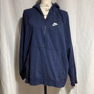 Nike Woman’s Plus Dark Blue Zip-Up Sweater